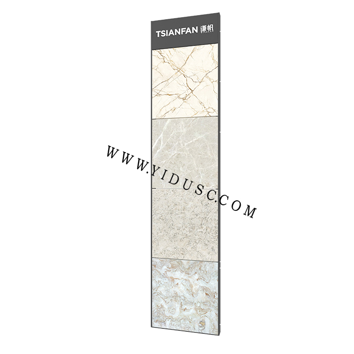 岩板立式落地展示架_瓷砖屏风展架QM003