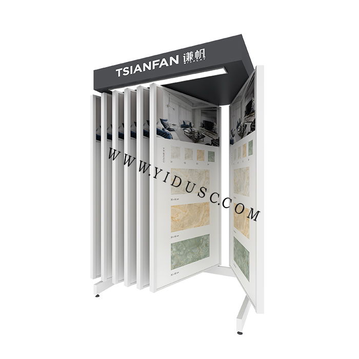 瓷砖翻页展架厂家批发_瓷砖岩板展架翻页式陈列架CF001