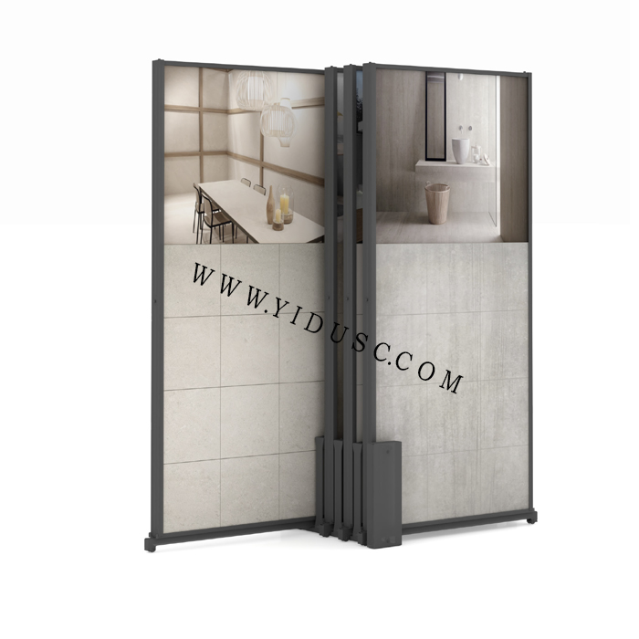 岩板瓷砖推拉展架厂家批发 展厅岩板推拉展架CT613